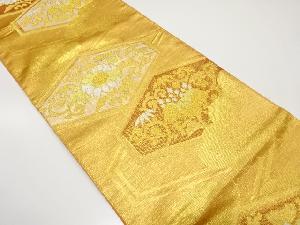 大特価品 川島織物製 亀甲に菊・桐唐草模様織り出し 袋帯